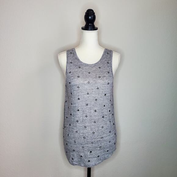 Paige Mikaela Gray Tank Top Medium - Picture 1 of 8